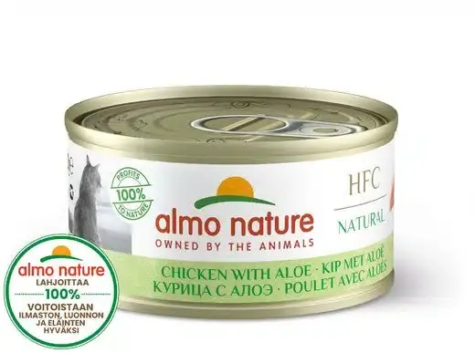 Rekommenderas | Almo Nature HFC Natural Kyckling & Aloe 70 g våtfoder för katter