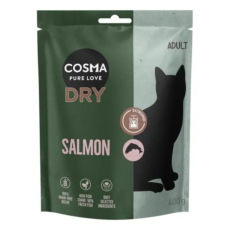 Snabb leverans - Cosma Extruded torrfoder med lax – 400 g