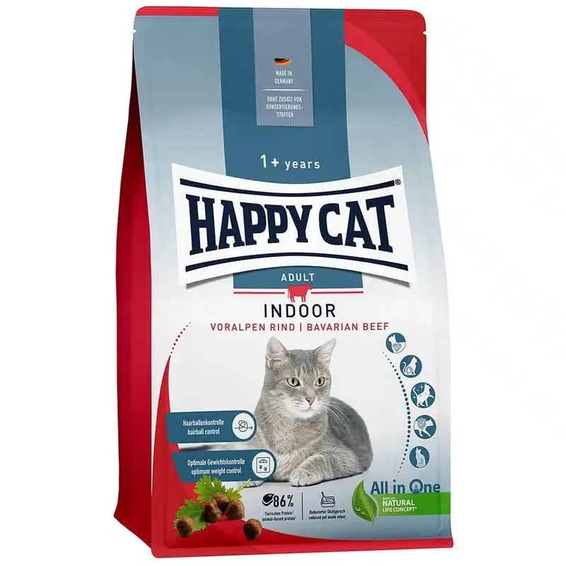 Precis tillagt - Happy Cat Indoor Bavarian Beef – 1,3 kg