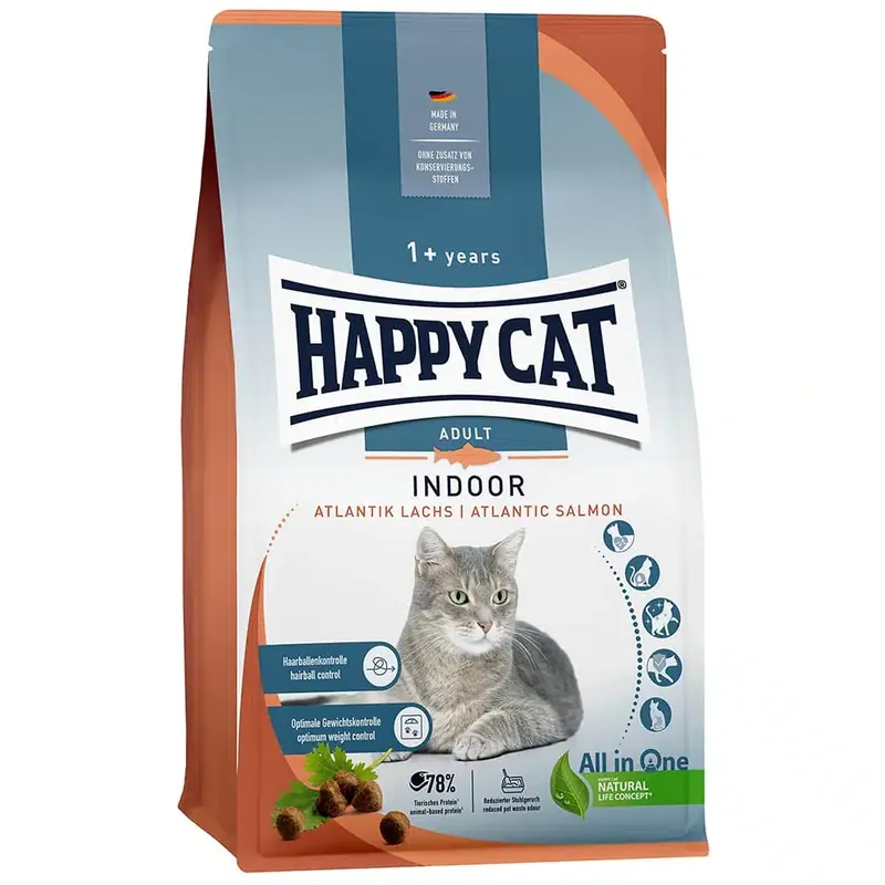 Mycket populär | Happy Cat Indoor Atlantic Salmon – 1,3 kg