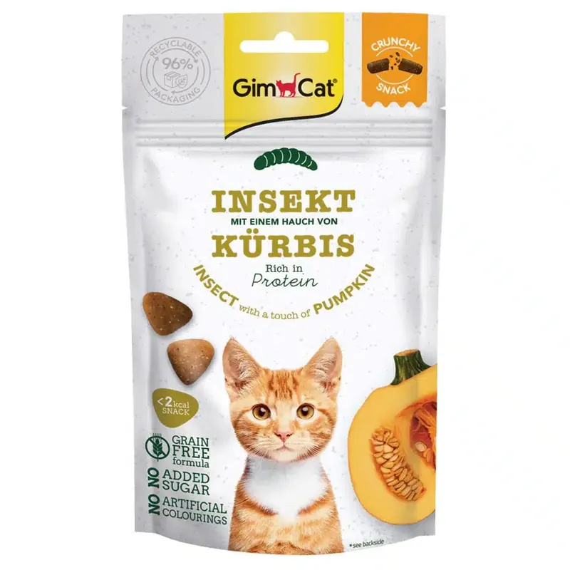 GimCat Crunchy Snacks – Insekter & pumpa 50 g | Skynda dig