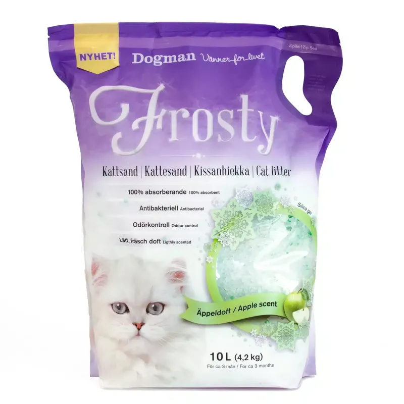 Kundfavorit - Dogman Kattsand Frosty Äppeldoft – 10L
