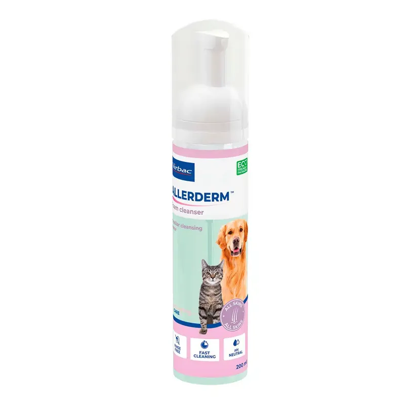 Skumschampo Virbac Allerderm Foam 200 ml - Fyndpris