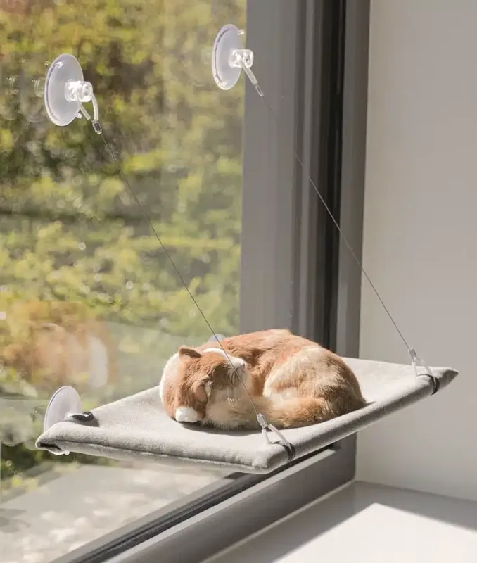 Kattbädd Trixie Fönsterdyna Grå 50×30 cm - Premium
