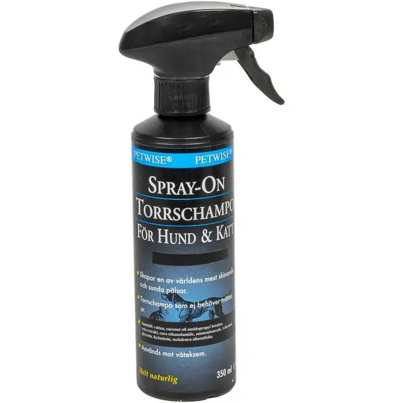 Nästan slut | Petwise Spray On Torrschampo Hund & Katt 350ml