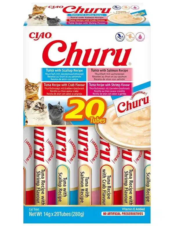 Churu 20-pack Seafood Tuna Variety - Mycket populär