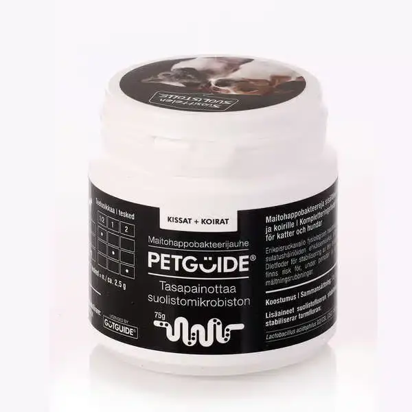 Kundernas favorit - PetGuide probiotiskt tillskott för katt och hund 75 g