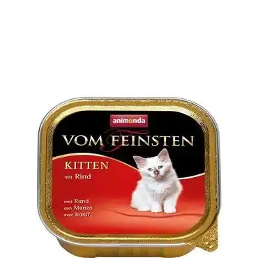 Erbjudandet går snart ut | Animonda Vom Feinsten Kitten Nötkött 100 g våtfoder för katter