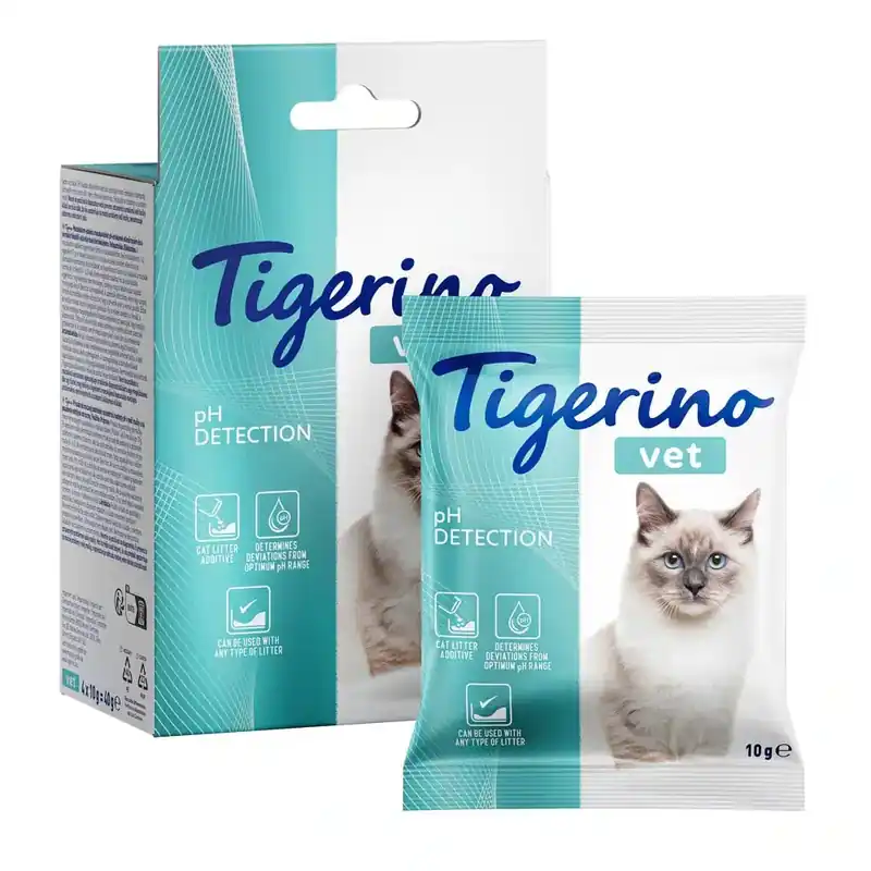 Tigerino VET tillsatser till kattströ – pH Detection (4 x 10 g) | Rabatt