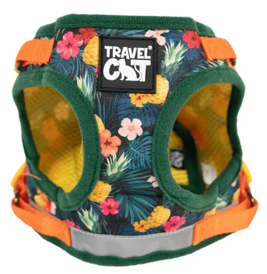 Ta chansen | Travelcat kattsele med koppel Blommig (Medium)