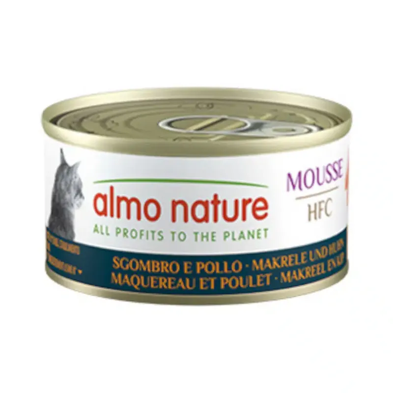 Specialpris - Almo Nature HFC Cat Mousse 6 x 70 g – Makrill och kyckling