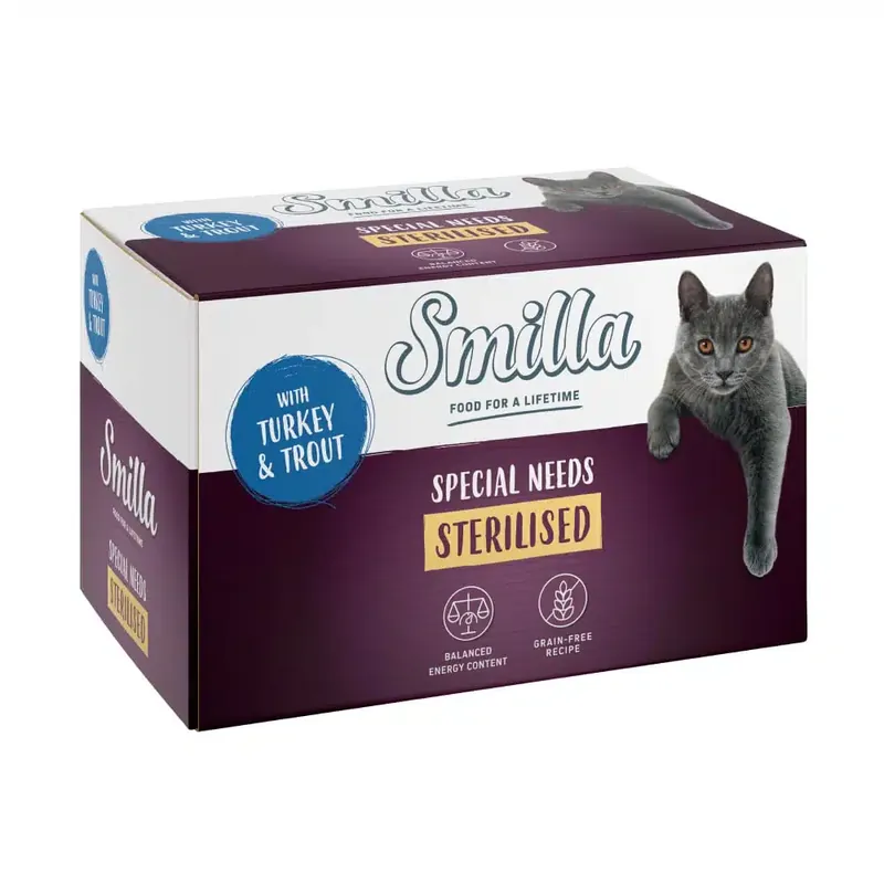 Smilla Sterilised portionsform 6 x 100 g – Kalkon & öring | Rabatter