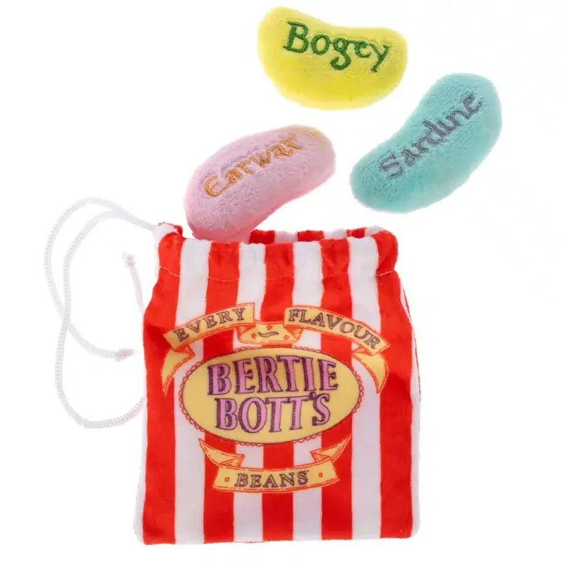 Harry Potter Bertie Botts Beans kattleksaksset – Set med 3 bönor och en tygpåse - Bara idag