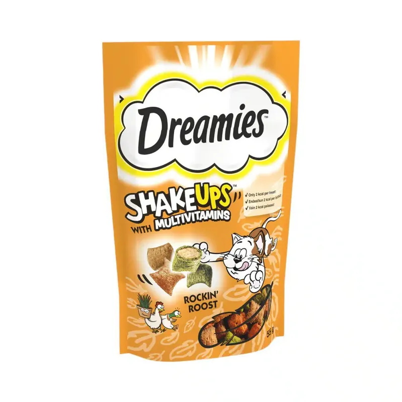 Tidsbegränsat erbjudande - Dreamies Shake-Ups Multivitamin Roost – 55g