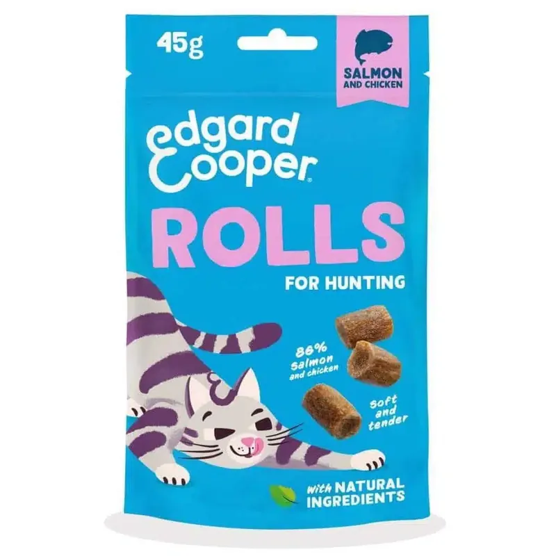 Edgard&Cooper Rolls Mjukt Kattgodis Lax & Kyckling 45 g | Kampanj