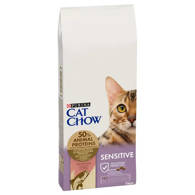 PURINA Cat Chow Special Care Sensitive med lax – 15 kg - Snabb leverans