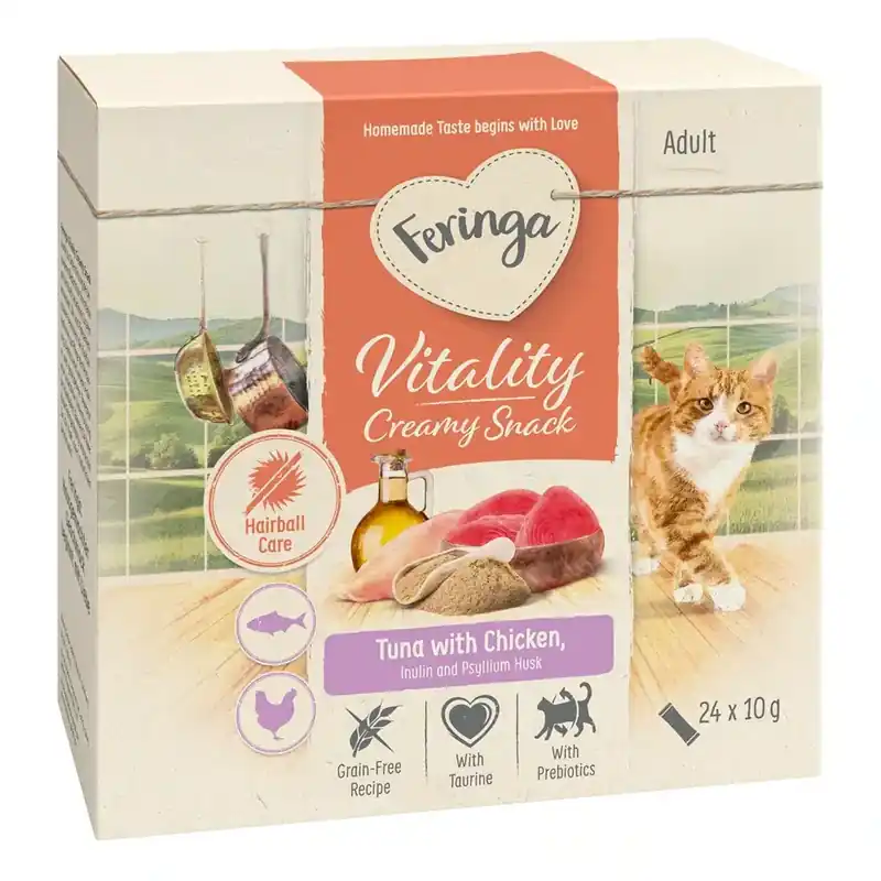 Feringa Vitality Creamy Snacks – Tonfisk med kyckling (24 x 10 g) | Favorit hos kunderna