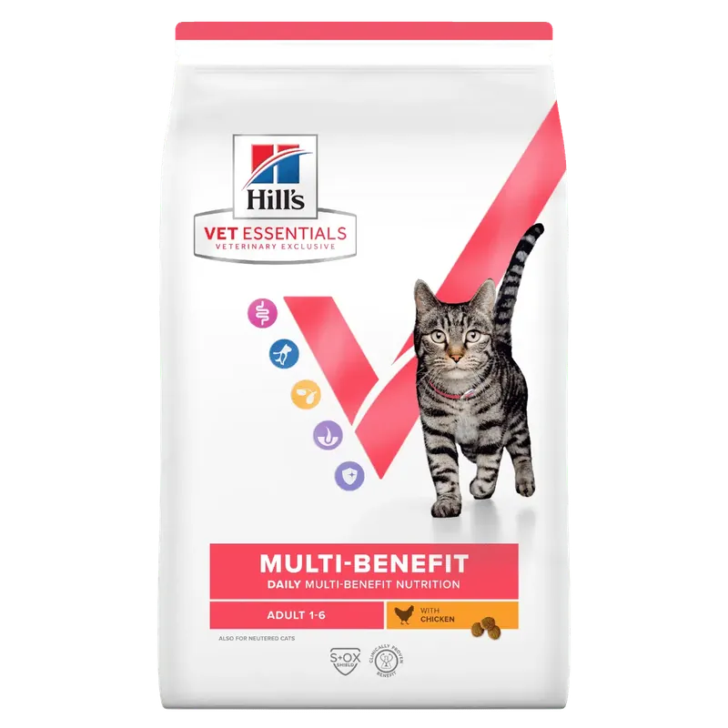 Hill’s Vet Essentials MULTI-BENEFIT Adult torrfoder med kyckling för katter 6.5 kg | Topprodukt