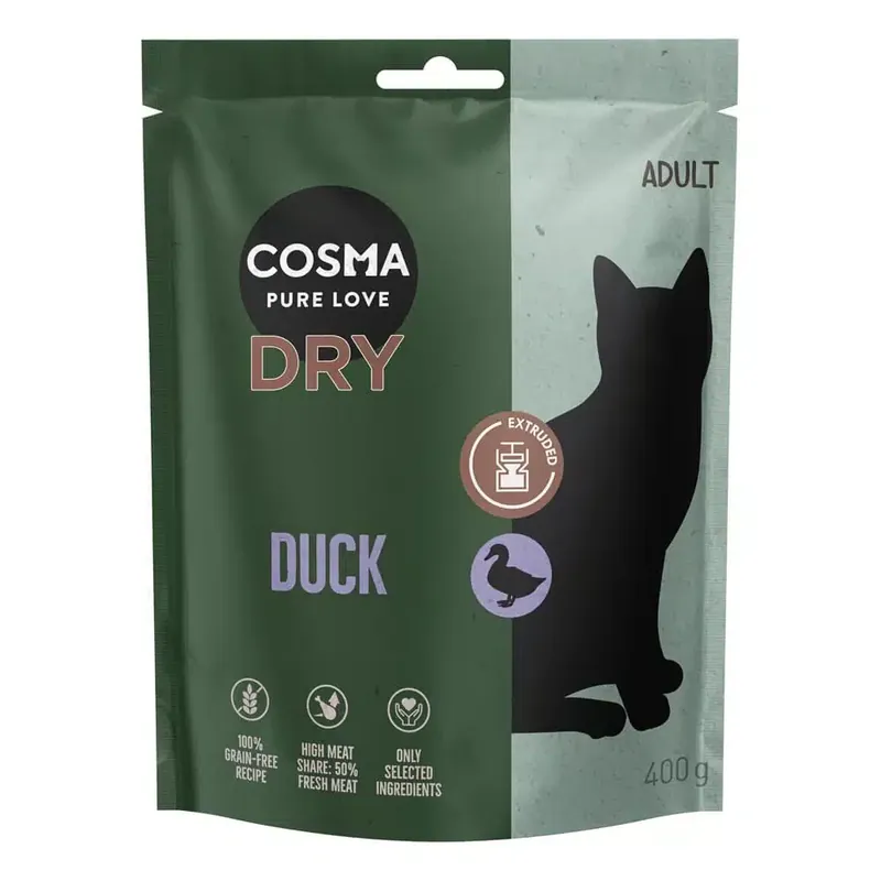 Cosma Extruded torrfoder med anka – 400 g - Handla säkert