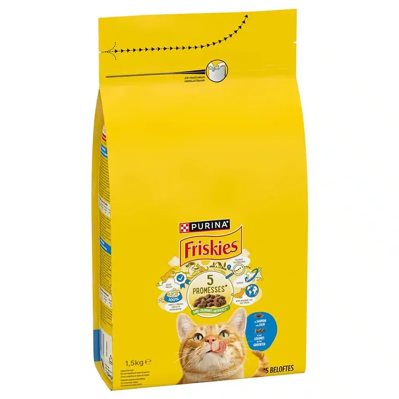 PURINA Friskies Adult med lax och grönsaker – 1,5 kg - Finns tillgänglig