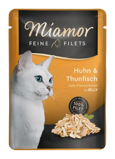 Endast denna vecka - Miamor Feine Filets i Gelé Kyckling & Tonfisk 24 x 100 g för katter