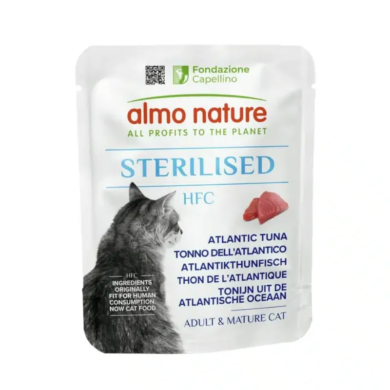 Almo Nature HFC Sterilised – Atlantisk tonfisk – 6 x 50 g | Outlet