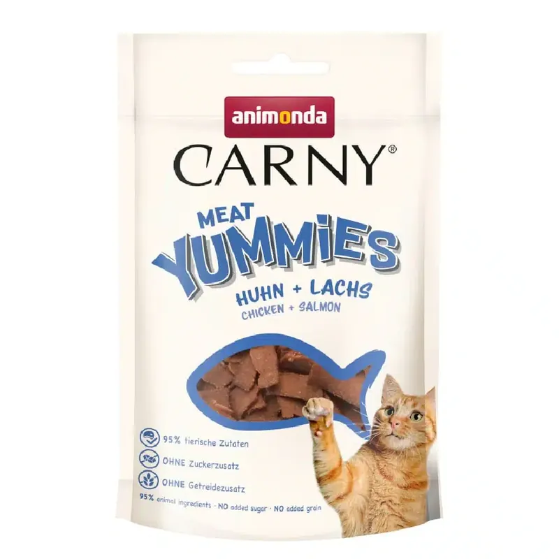 animonda Carny Adult Meat Yummies – Kyckling + lax 50 g - Expressleverans