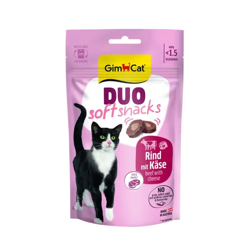 Få kvar i lager | GimCat Duo Soft Snacks 50 g – Nötkött & ost