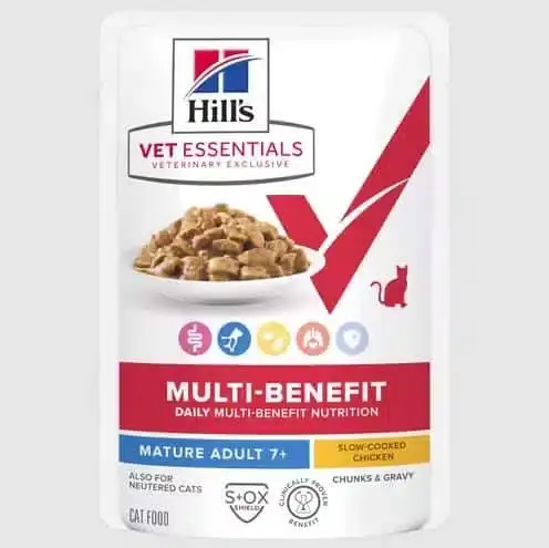 Hill’s Vet Essentials Multi-Benefit Mature Adult 7+ våtfoder med kyckling för katter 85 g - Dagens erbjudande