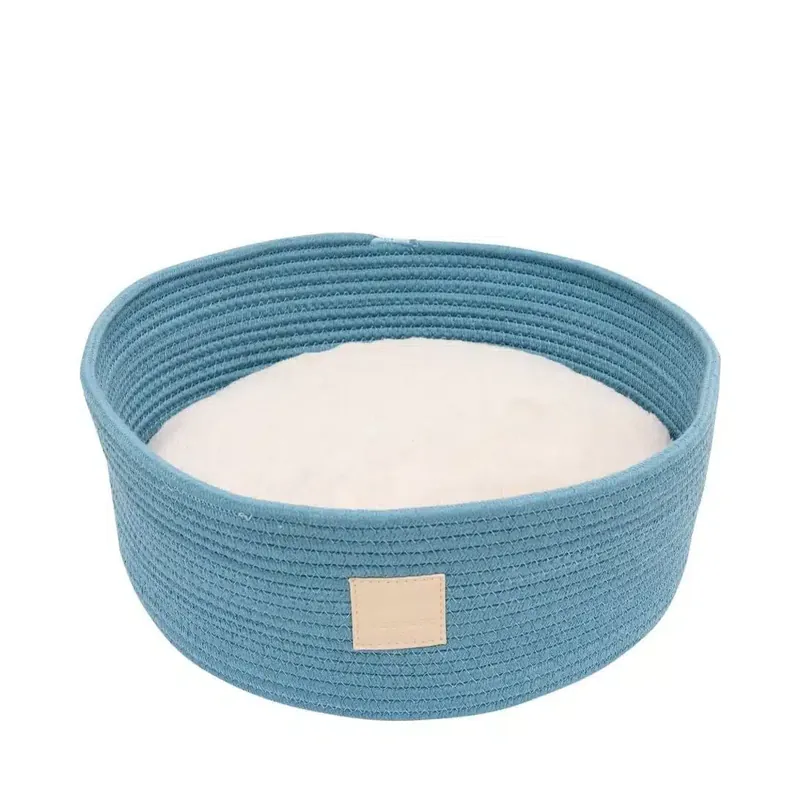 Favorit hos kunderna - FuzzYard Life Rope Basket Bed French Blue