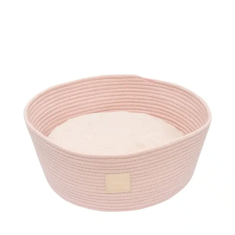Nyinkommet | FuzzYard Life Rope Basket Bed Soft Blush