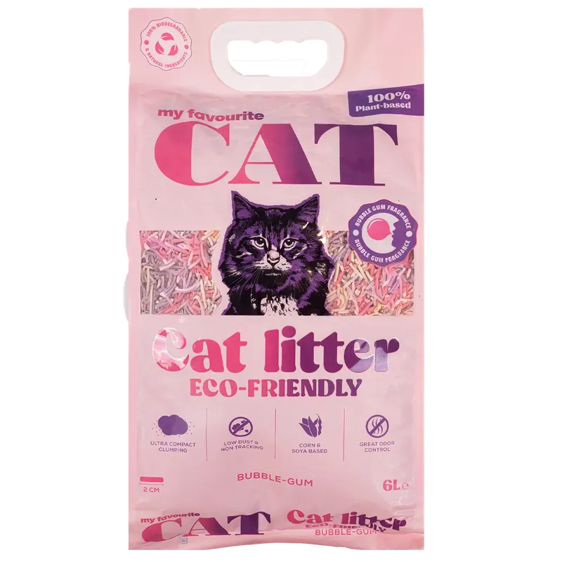 Väl omtyckt | Eco-Friendly Cat Litter 6L – Bubble-gum – My favourite CAT