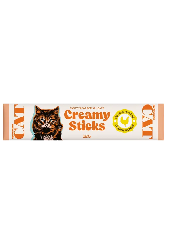 Nästan slut | Creamy Sticks – Chicken 7x12g – My favourite CAT