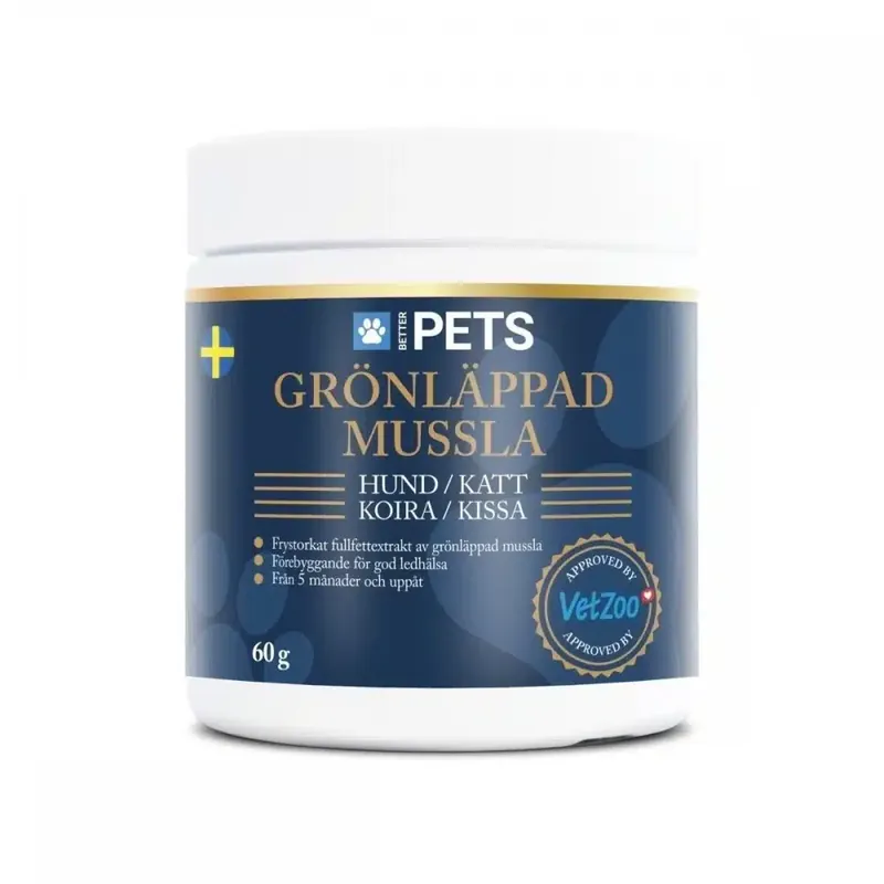 Better Pets Grönläppad Mussla 60 g | Precis lanserat