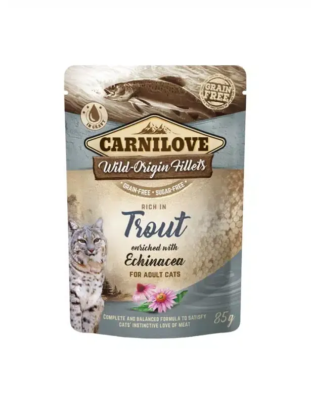 Adult Pouches med Forell Våtfoder för Katt – 24 st x 85 g | Slutrea