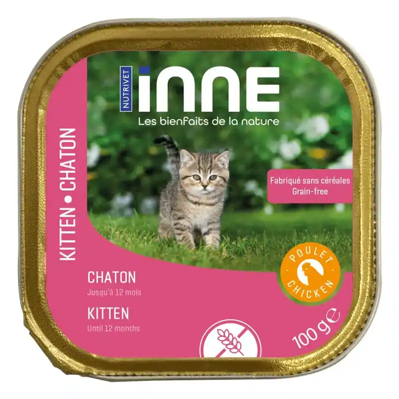 Nutrivet Inne Kitten med kyckling – 16 x 100 g | Toppsäljare