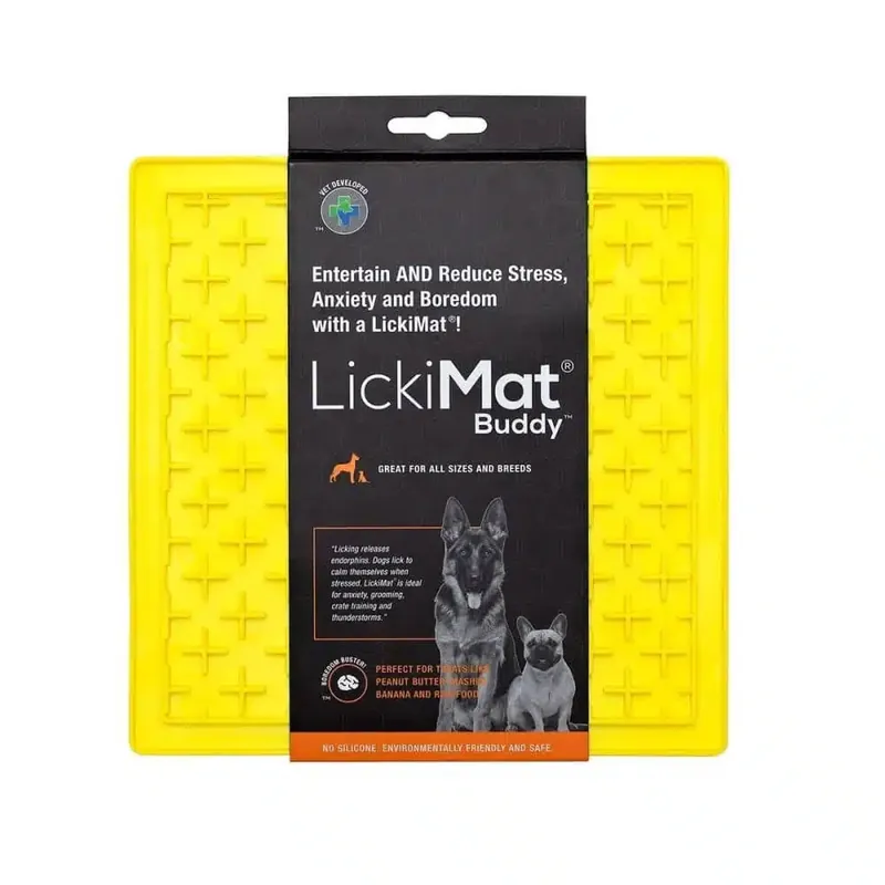Superpris - LickiMat Buddy Classic Slickmatta Gul