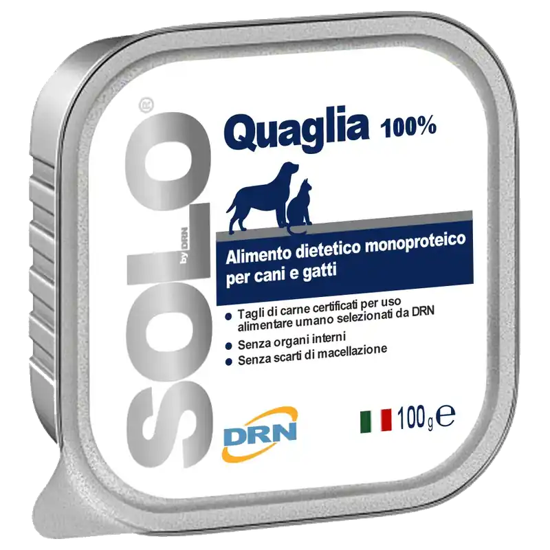 Expressleverans - DRN Solo Vaktel Monoprotein Våtfoder för hund & katt – 100 g