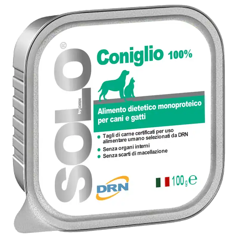 DRN Solo Kanin Monoprotein Våtfoder för hund & katt – 100 g - Endast idag