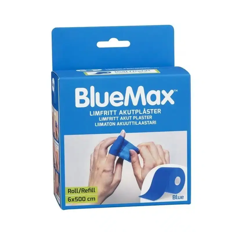 BlueMax Limfritt Plåster Refill Blå 6×500 cm - Favorit