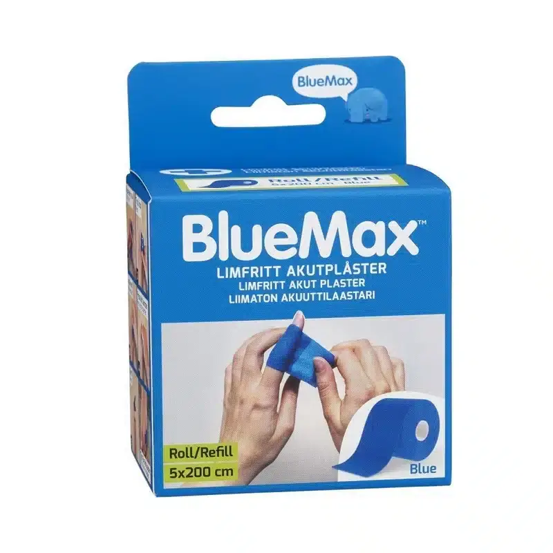 BlueMax Limfritt Plåster Refill Blå 5×200 cm | Finns nu