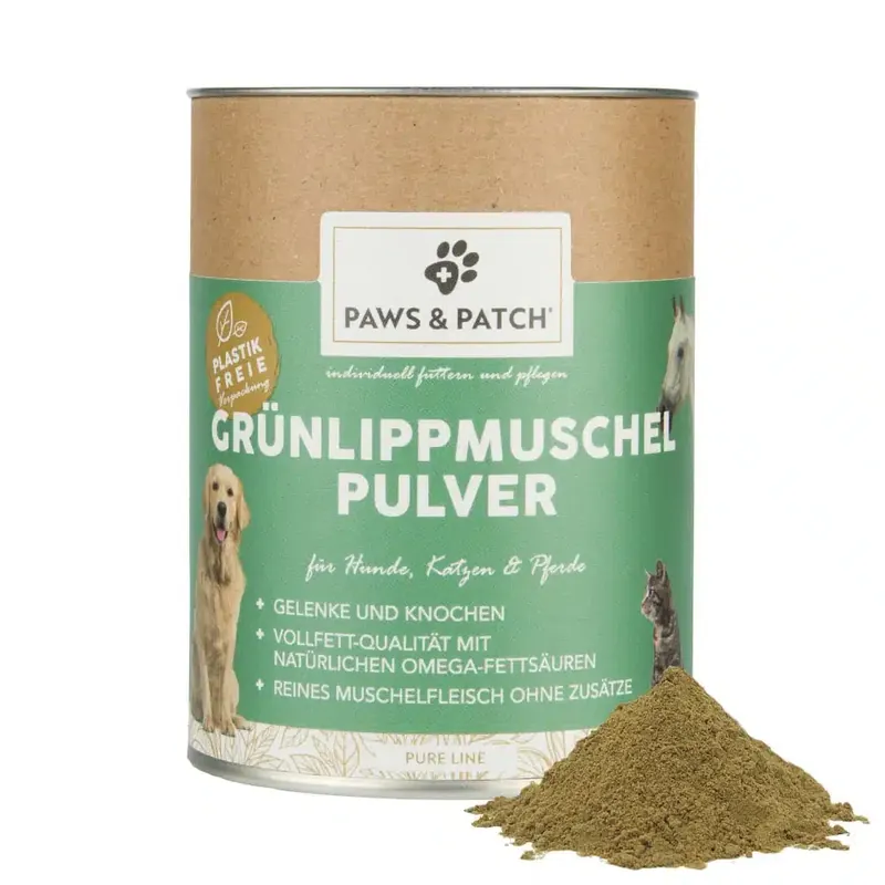 PAWS & PATCH pulvriserad grönläppad mussla – 150 g - Klar att skickas