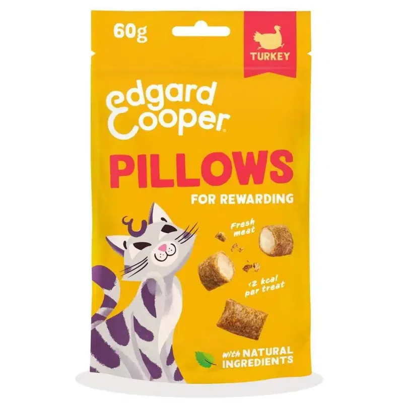 Edgard&Cooper Pillows Kattgodis Kalkon & Kyckling 60 g - Tillverkarpris