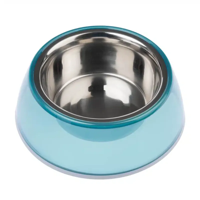 TIAKI Anti-Slip katt/hundskål, transparent blå – 850 ml, Ø 21 cm | Klar att skickas