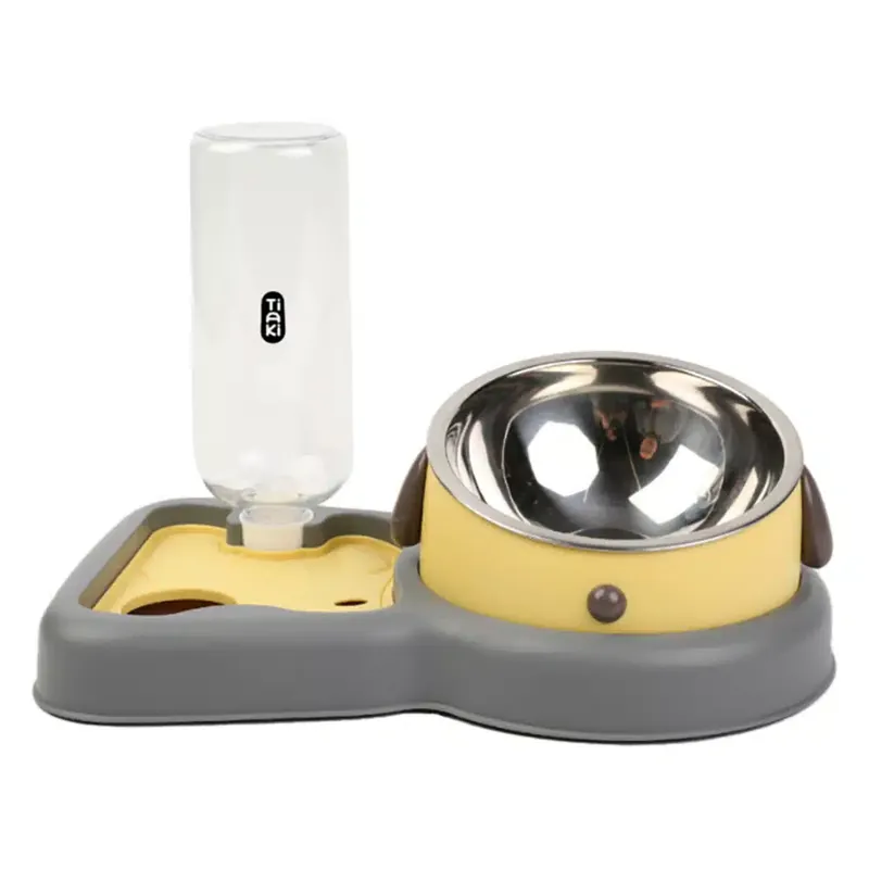 Köp nu - TIAKI foder- och vattendispenser 2-i-1 – 200 ml foderskål + 500 ml flaska