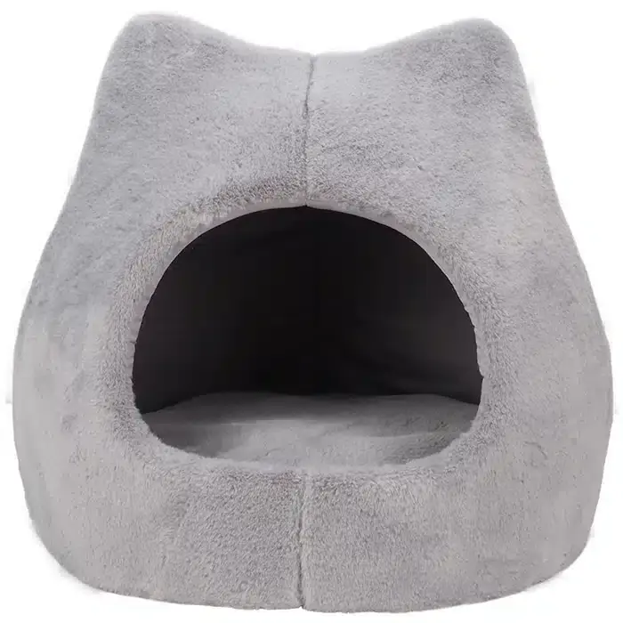 Passa på - Kattsäng igloo ljusgrå med öron