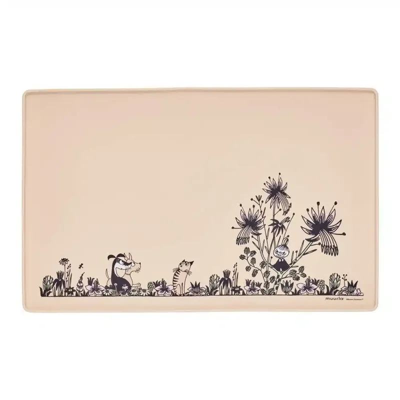 Kundfavorit | Moomin For Pets Underlägg i Silikon till Vattenskål/Matskål (48 x 30 cm Beige)