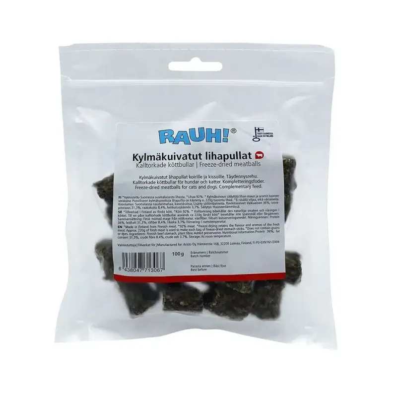 Riktigt fynd | RAUH! Frystorkade Köttbullar 100 g