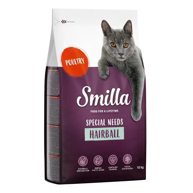 Smilla Hairball med fjäderfä – 1 kg | Rabatt