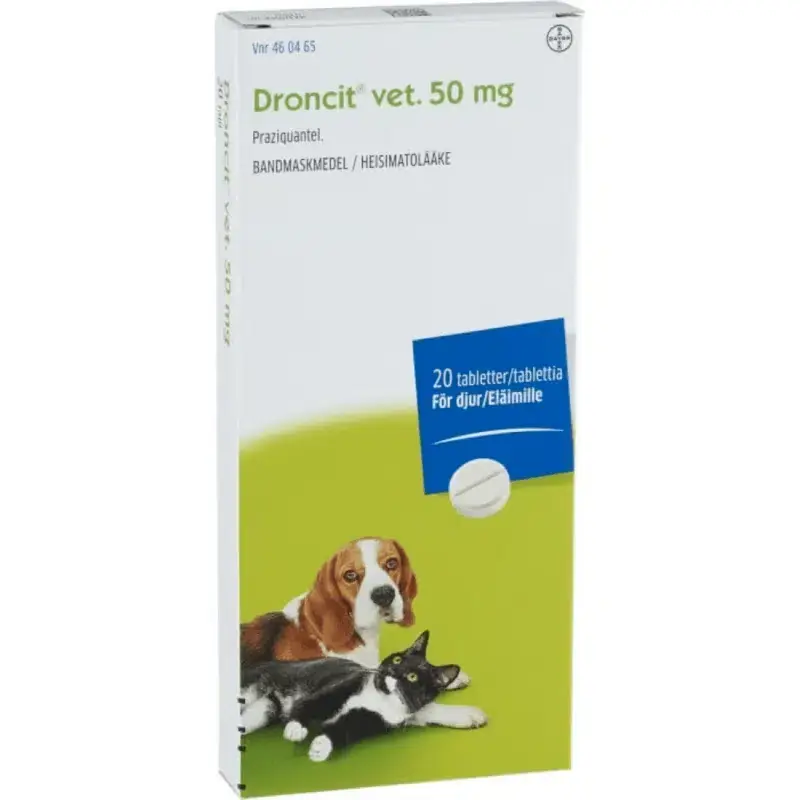 Smidig beställning | Vetoquinol Droncit Vet Tablett 50 mg 20 st